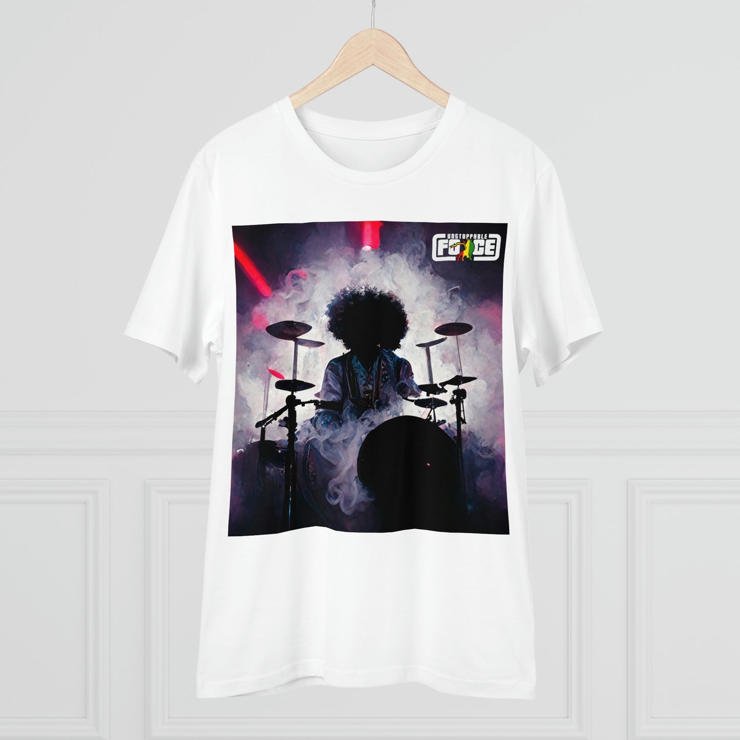 Shadow Afro Drummer -UFB Organic Creator T-shirt - Unisex