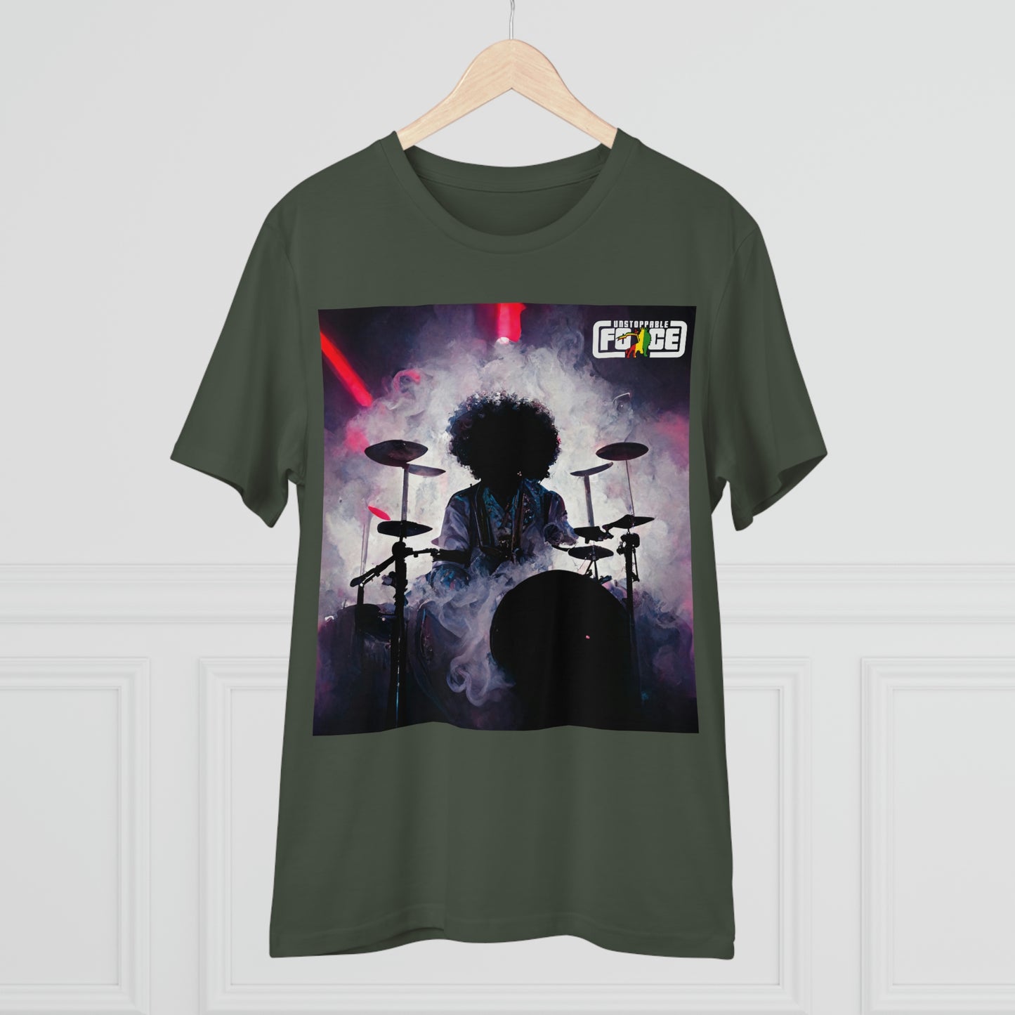 Shadow Afro Drummer -UFB Organic Creator T-shirt - Unisex