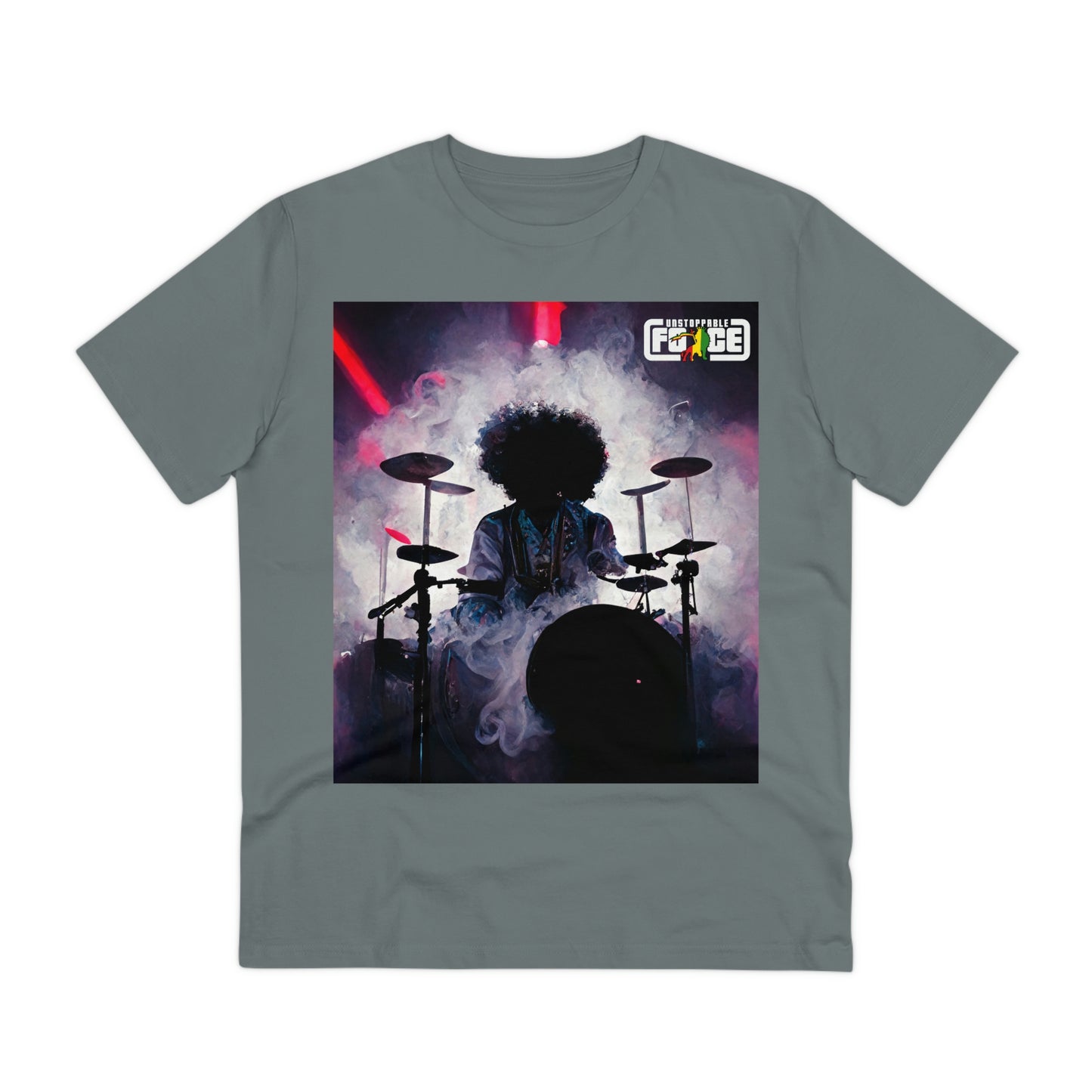 Shadow Afro Drummer -UFB Organic Creator T-shirt - Unisex