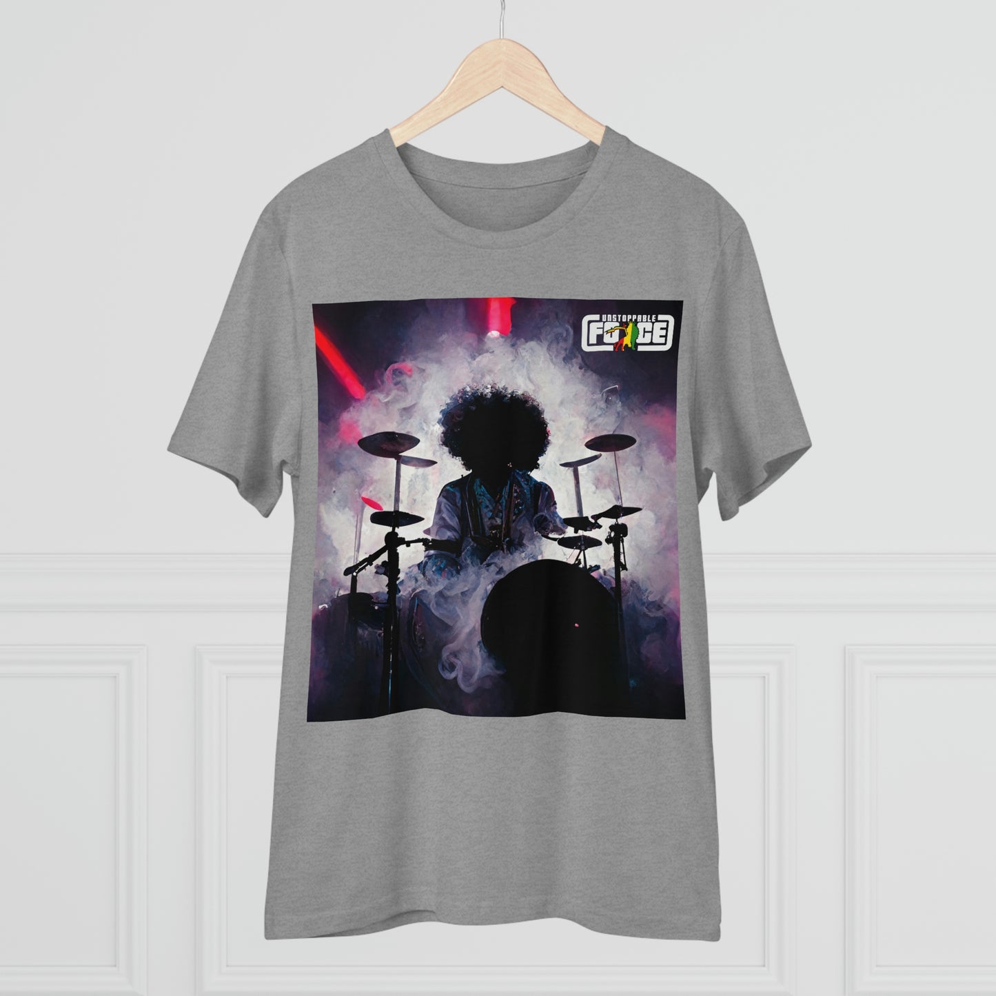 Shadow Afro Drummer -UFB Organic Creator T-shirt - Unisex