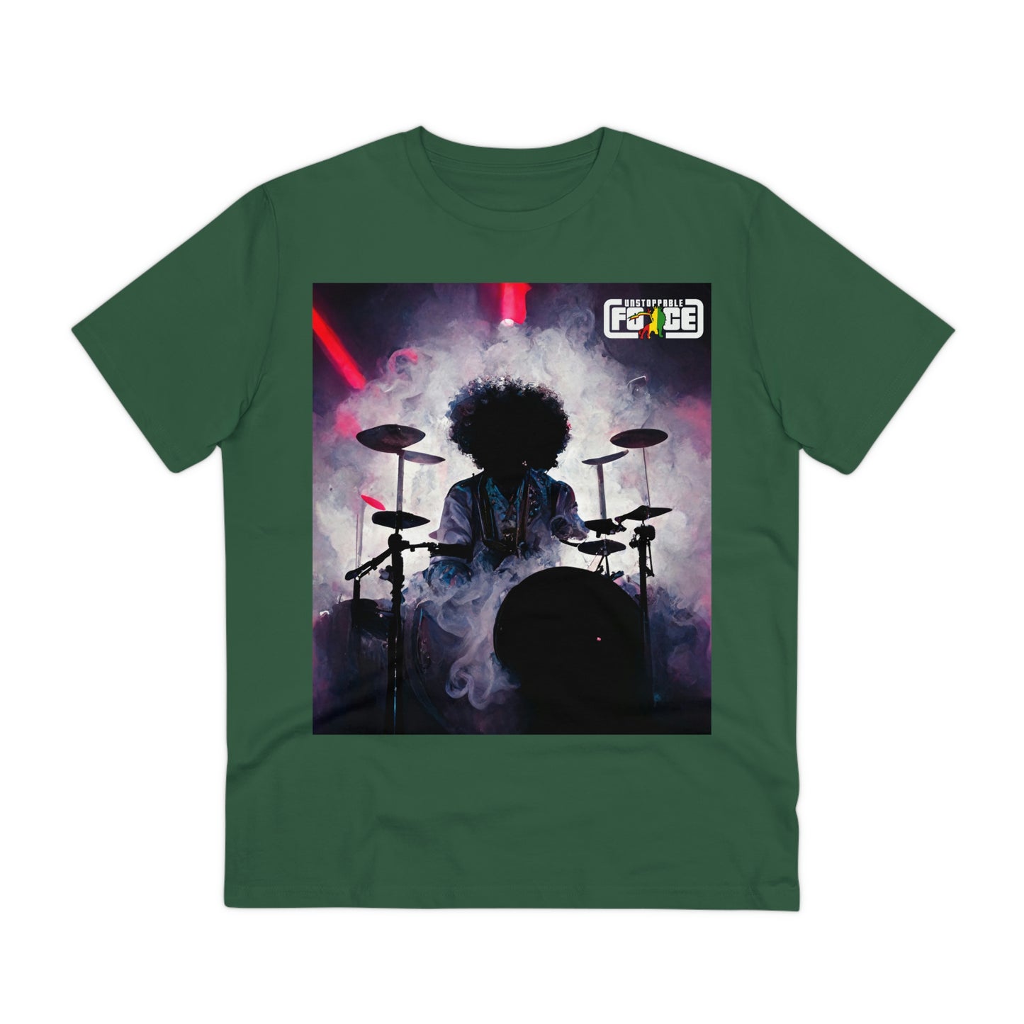 Shadow Afro Drummer -UFB Organic Creator T-shirt - Unisex