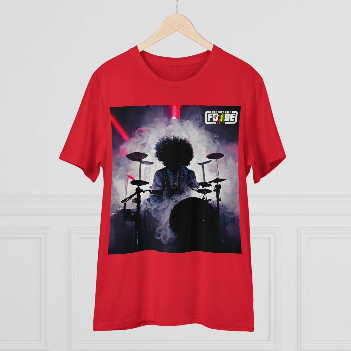 Shadow Afro Drummer -UFB Organic Creator T-shirt - Unisex
