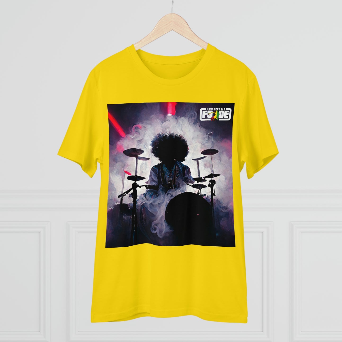 Shadow Afro Drummer -UFB Organic Creator T-shirt - Unisex