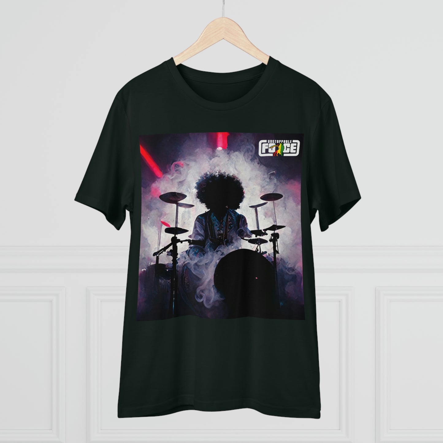 Shadow Afro Drummer -UFB Organic Creator T-shirt - Unisex