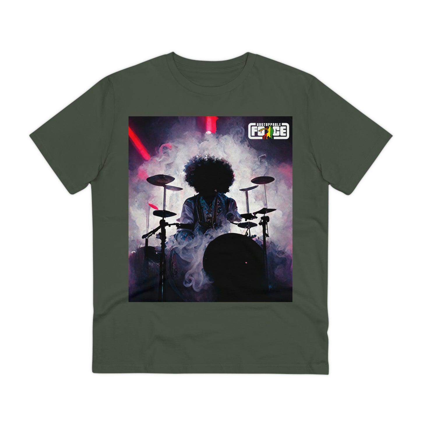 Shadow Afro Drummer -UFB Organic Creator T-shirt - Unisex