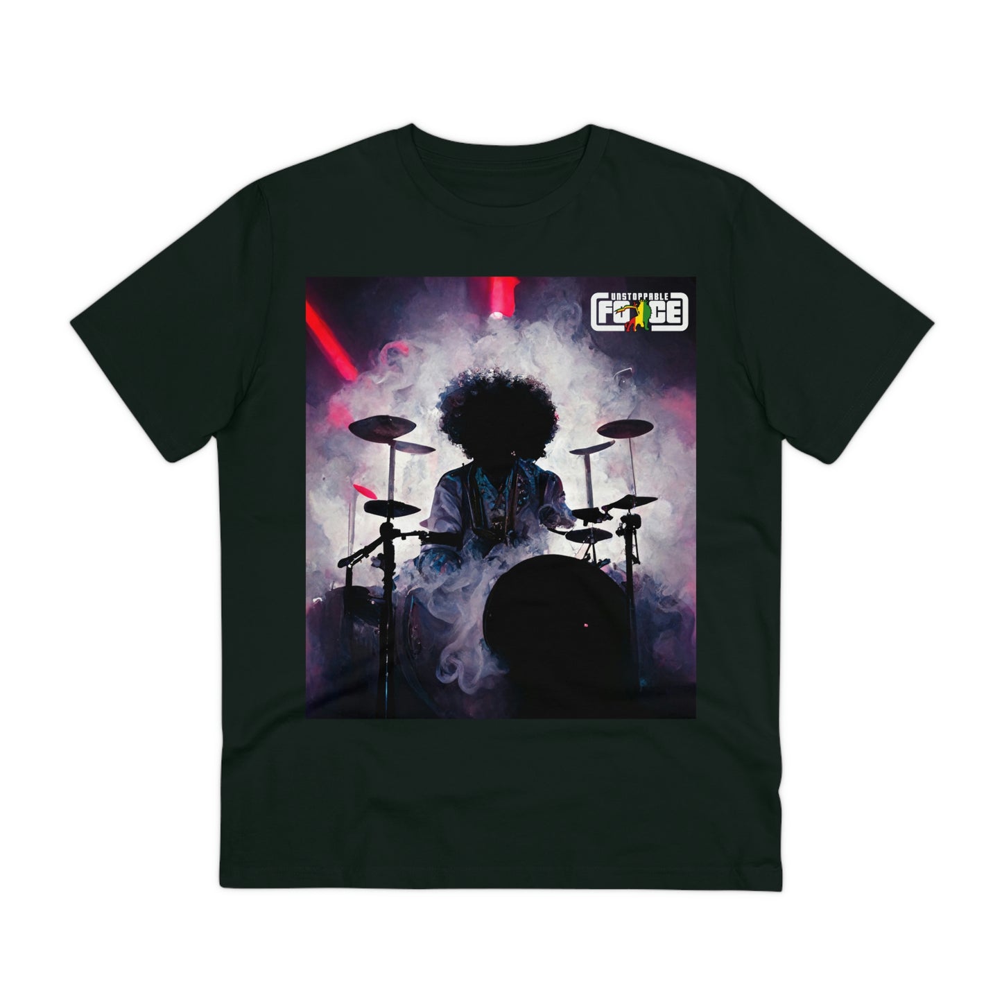 Shadow Afro Drummer -UFB Organic Creator T-shirt - Unisex