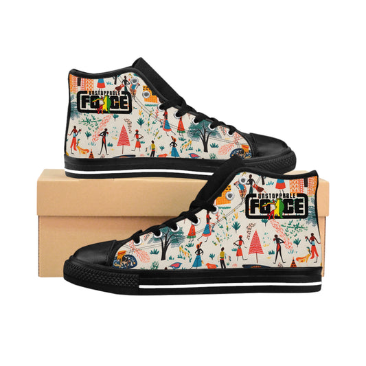 Ethiopian Fabric Unstoppable Force Men's Classic Sneakers