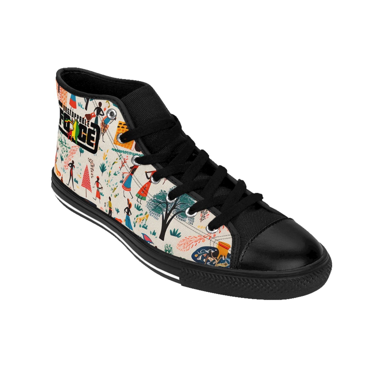 Ethiopian Fabric Unstoppable Force Men's Classic Sneakers