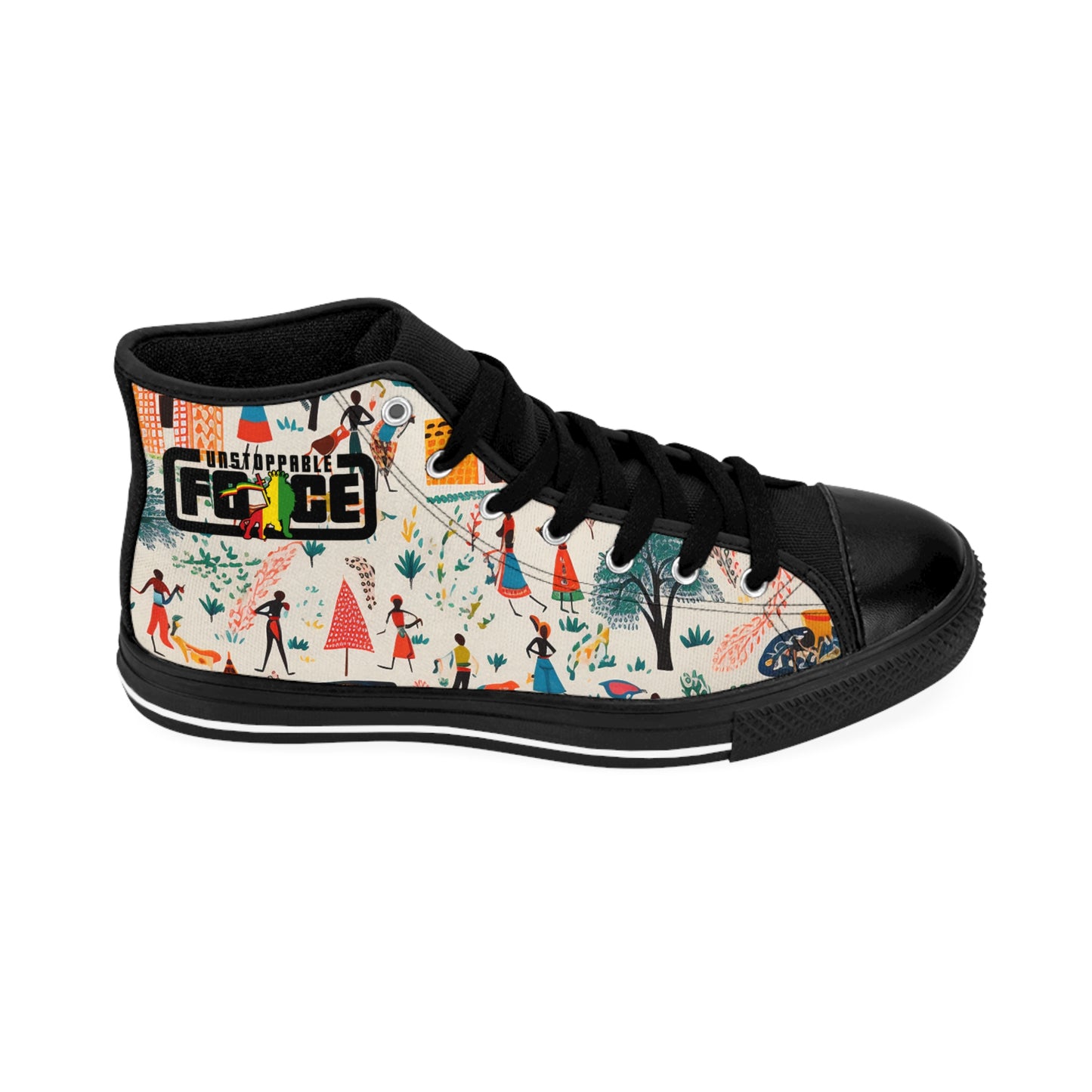 Ethiopian Fabric Unstoppable Force Men's Classic Sneakers