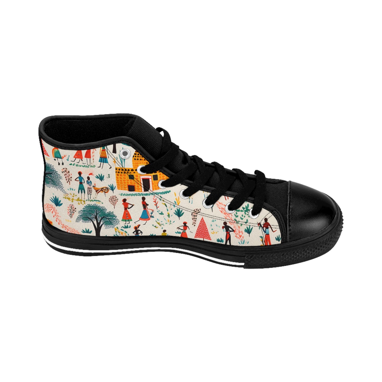 Ethiopian Fabric Unstoppable Force Men's Classic Sneakers