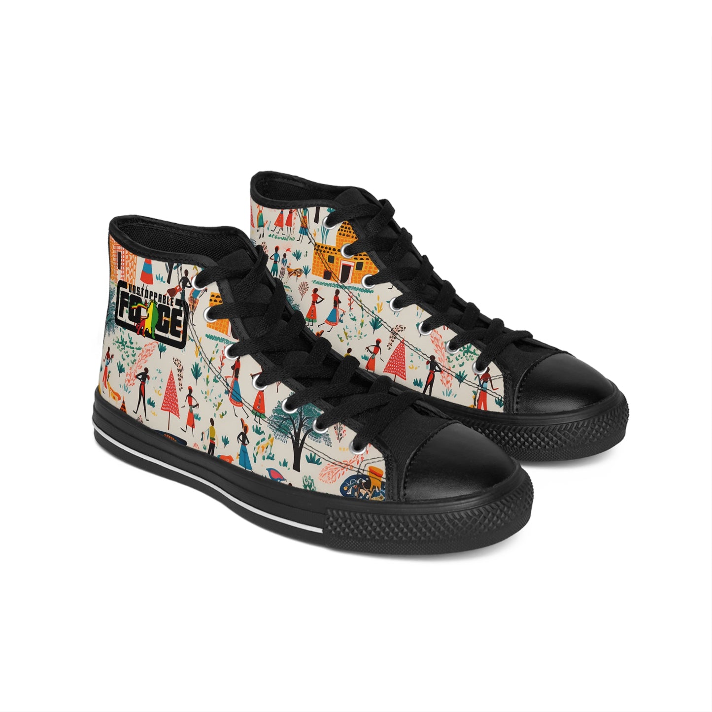 Ethiopian Fabric Unstoppable Force Men's Classic Sneakers