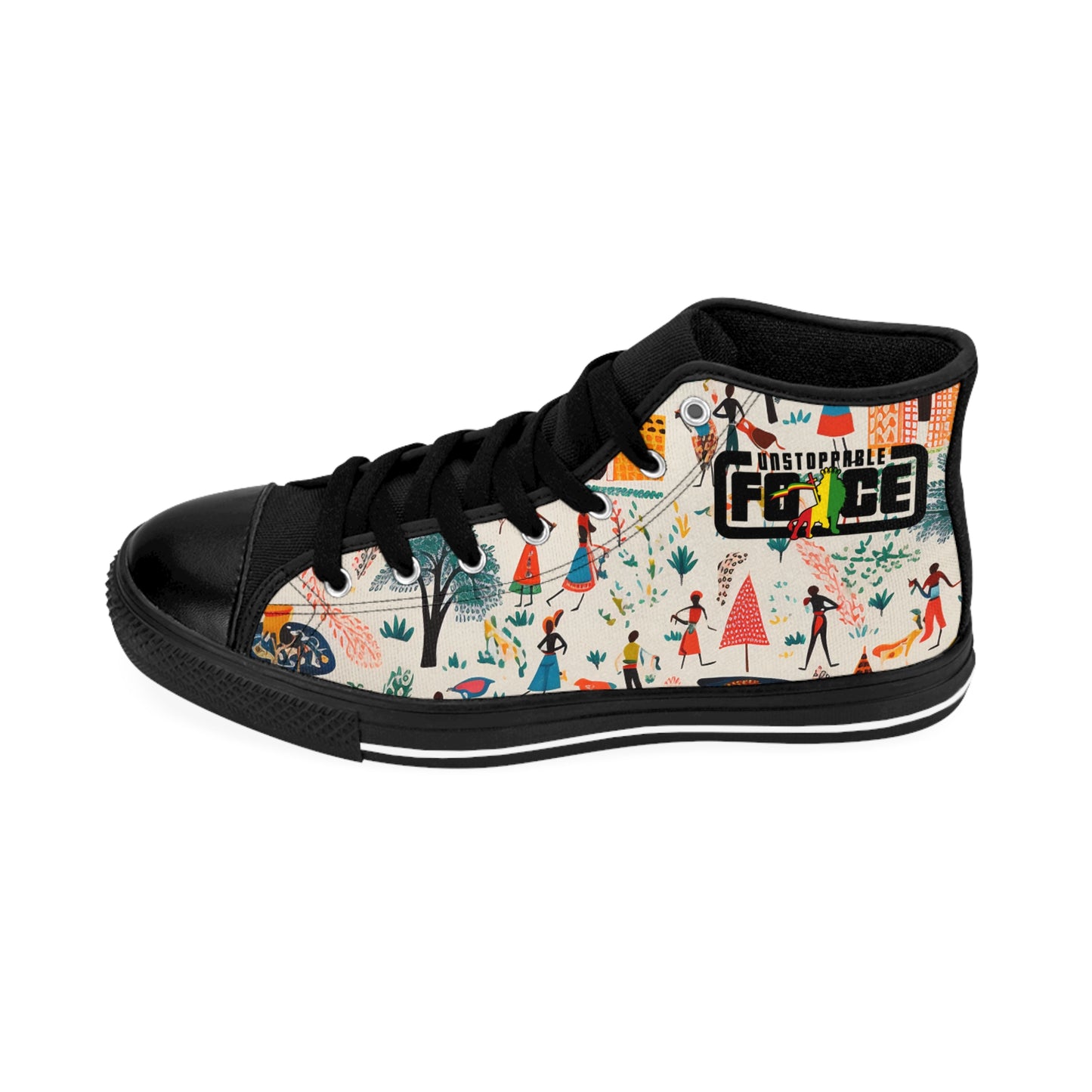 Ethiopian Fabric Unstoppable Force Men's Classic Sneakers