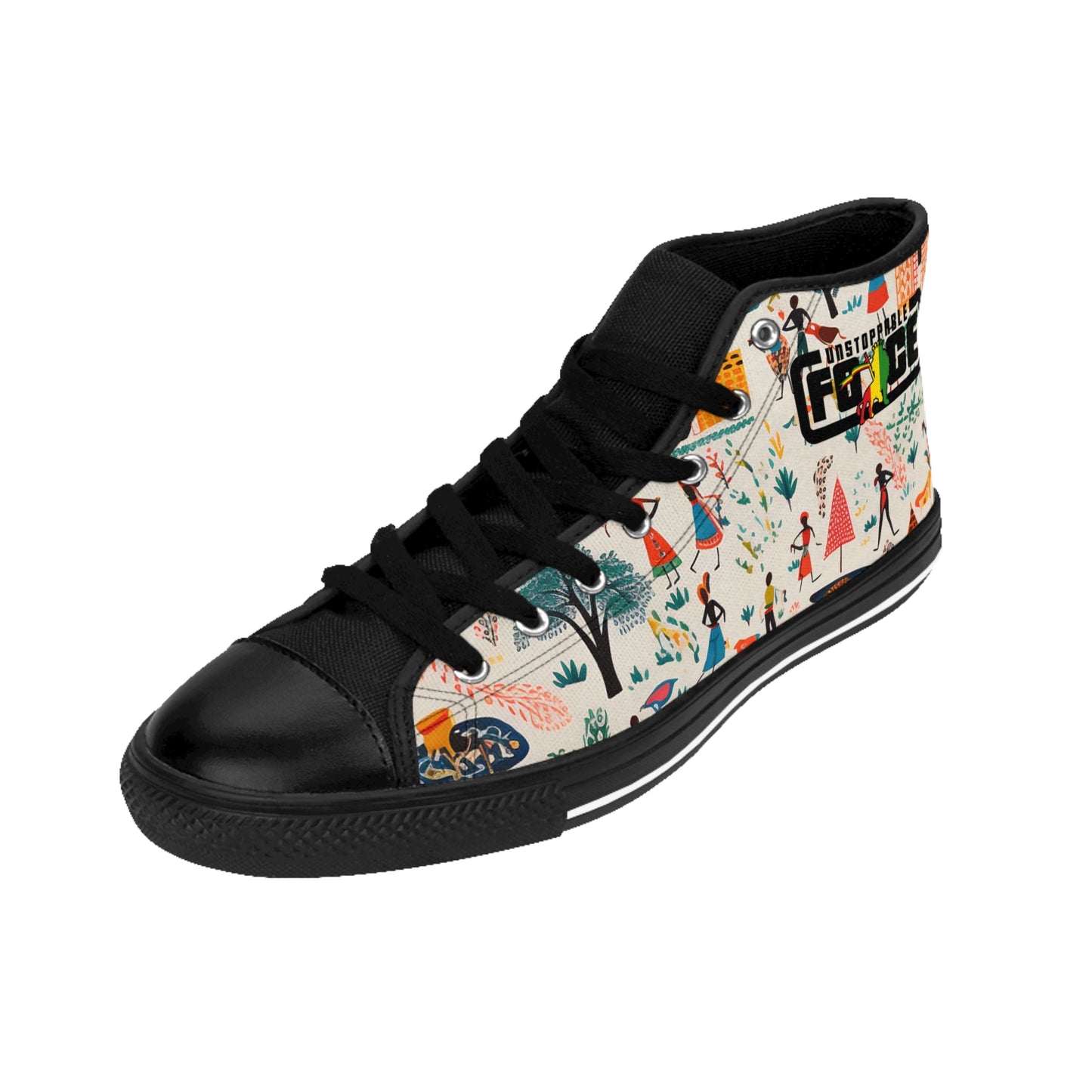 Ethiopian Fabric Unstoppable Force Men's Classic Sneakers