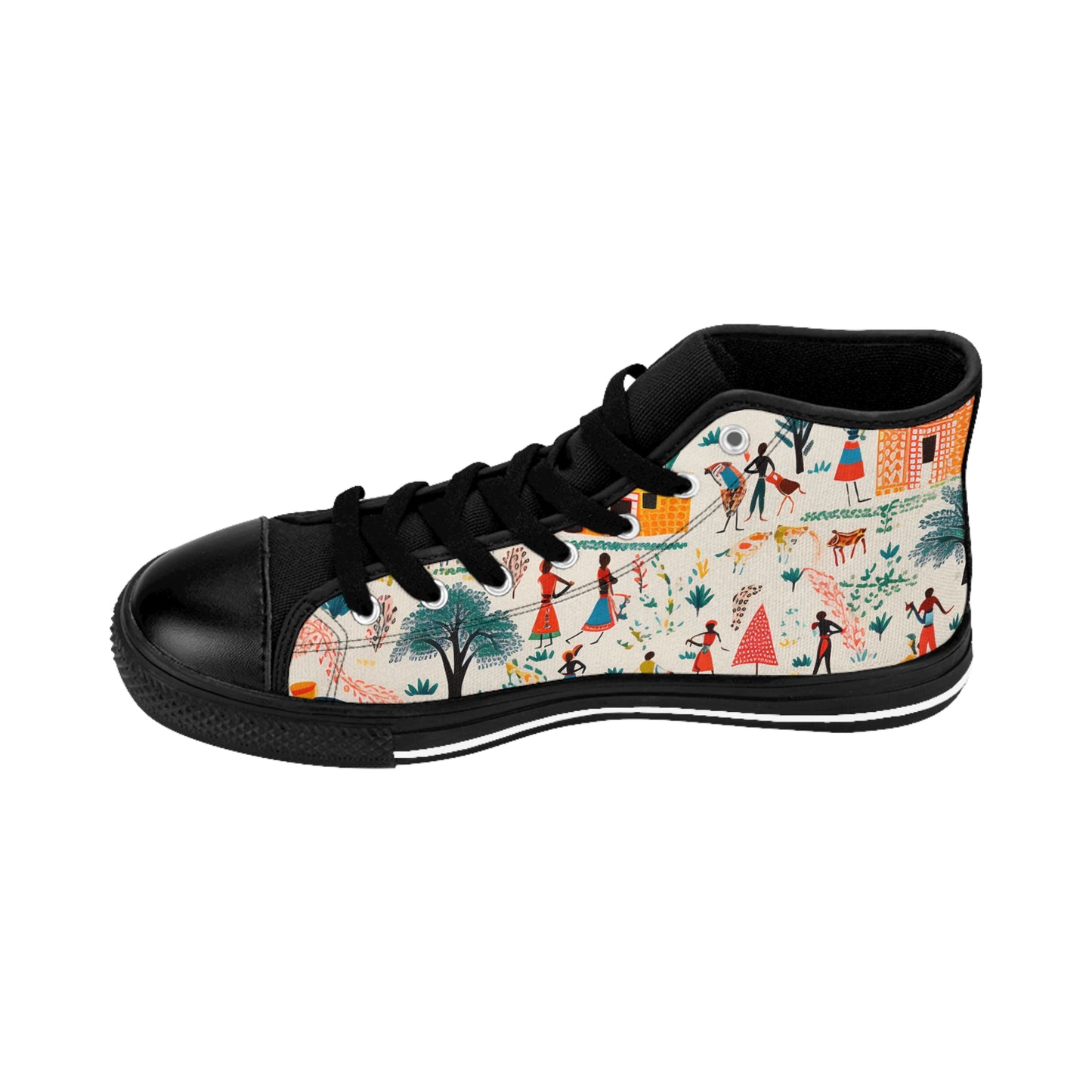 Ethiopian Fabric Unstoppable Force Men's Classic Sneakers