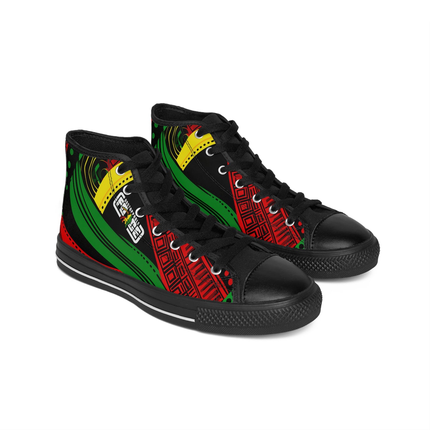African Fabric Unstoppable Force  Men's Classic Sneakers