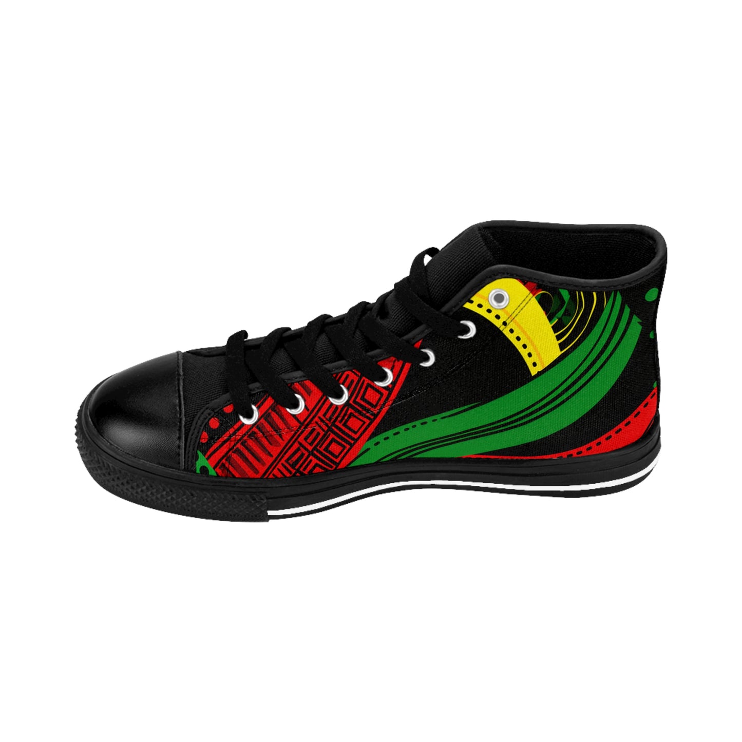 African Fabric Unstoppable Force  Men's Classic Sneakers