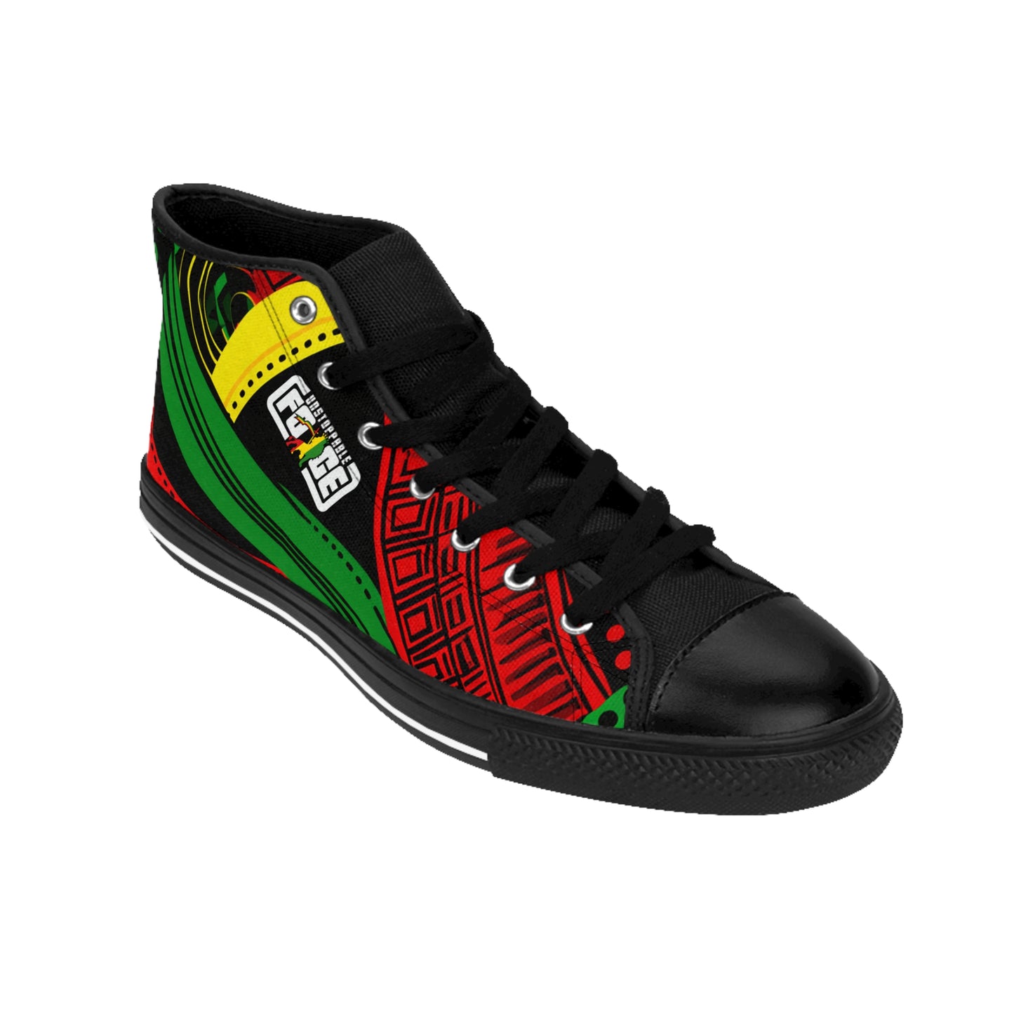 African Fabric Unstoppable Force  Men's Classic Sneakers