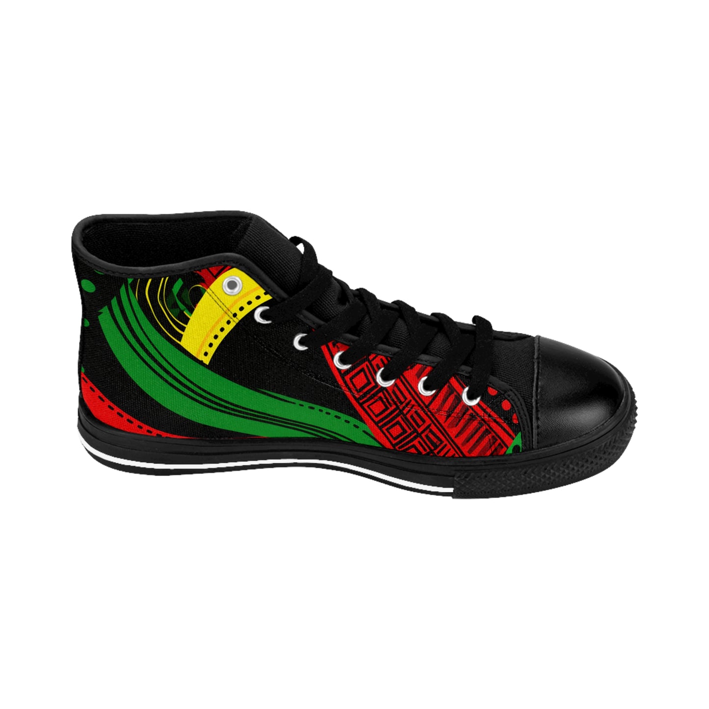 African Fabric Unstoppable Force  Men's Classic Sneakers