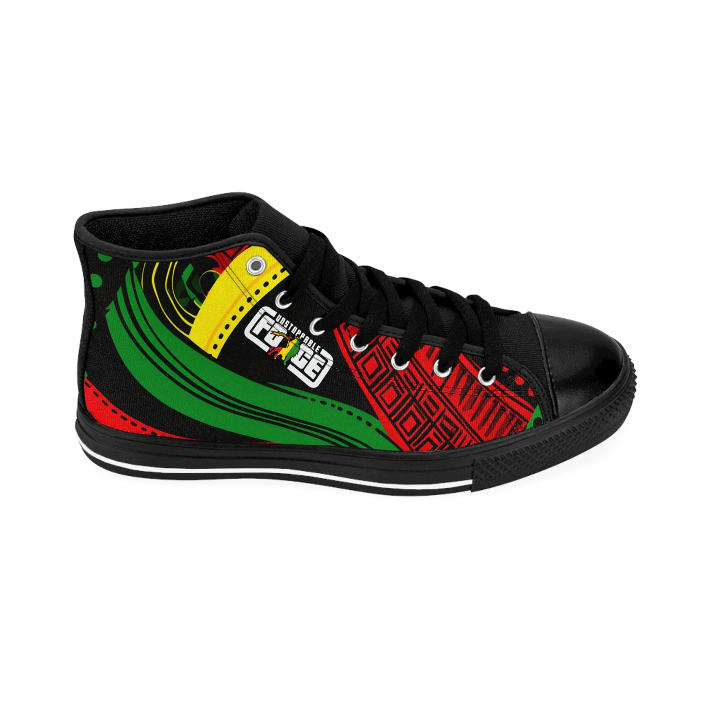 African Fabric Unstoppable Force  Men's Classic Sneakers