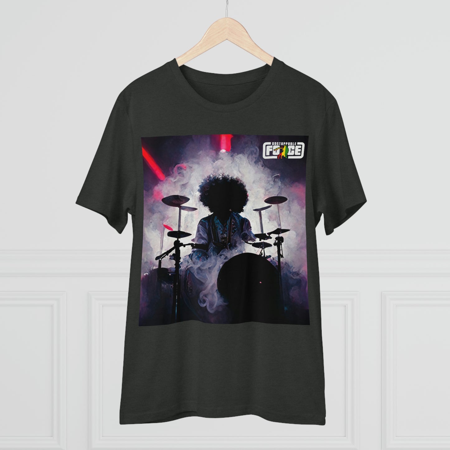 Shadow Afro Drummer -UFB Organic Creator T-shirt - Unisex
