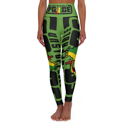 Unstoppable Force Banner High Waisted Yoga Leggings