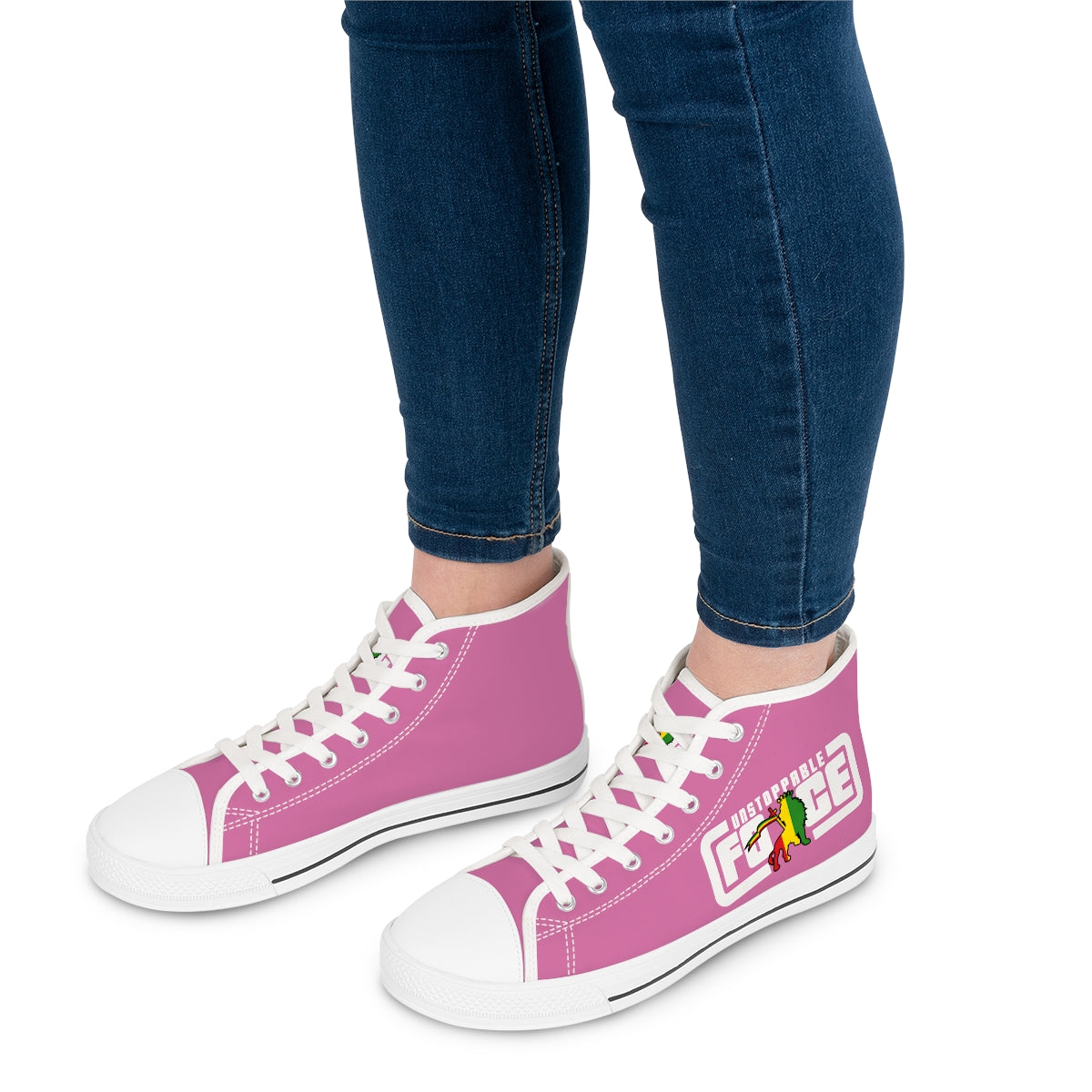 Unstoppable Force SQ banner Women's High Top Sneakers