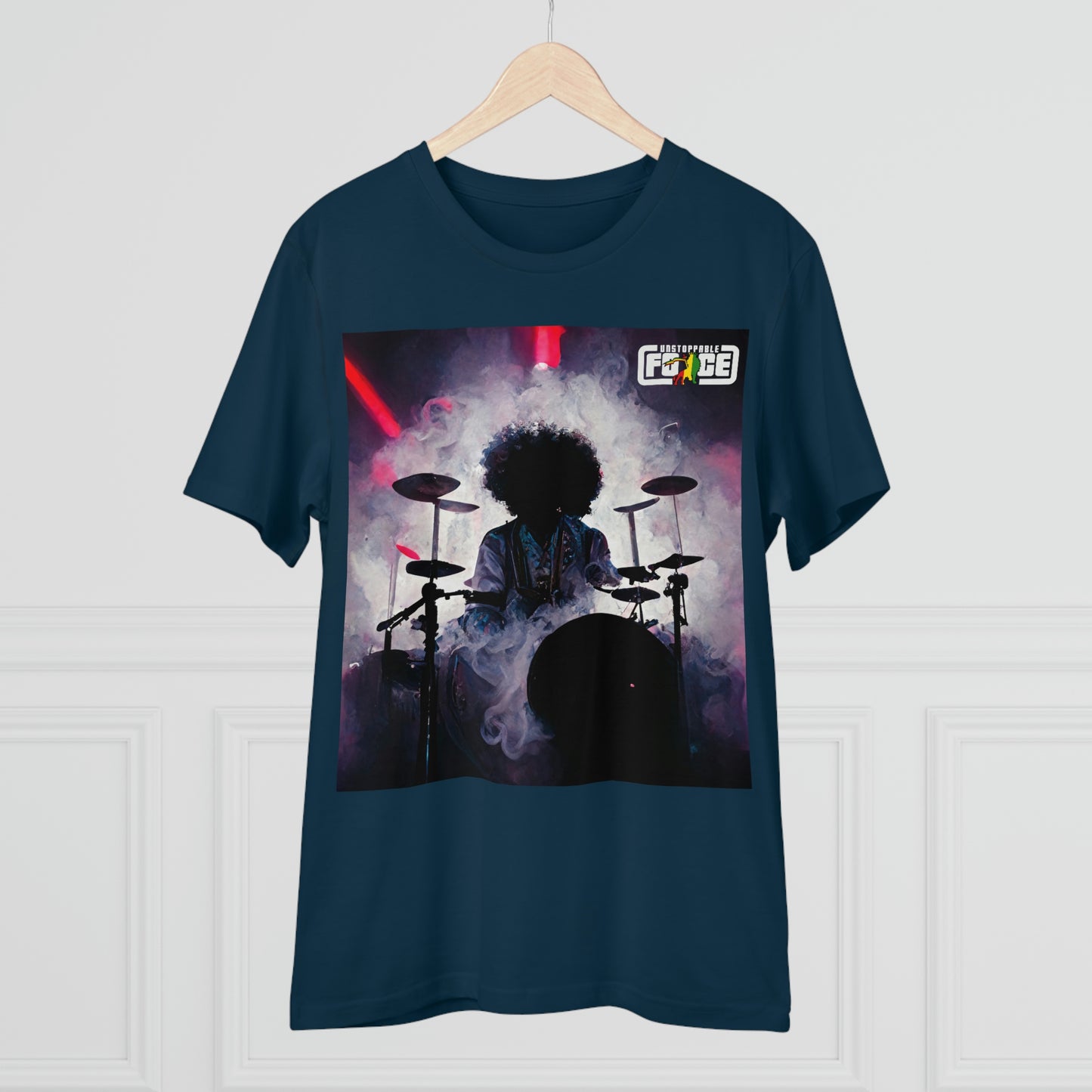 Shadow Afro Drummer -UFB Organic Creator T-shirt - Unisex