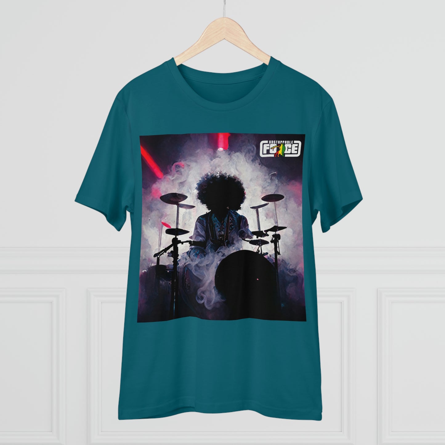 Shadow Afro Drummer -UFB Organic Creator T-shirt - Unisex