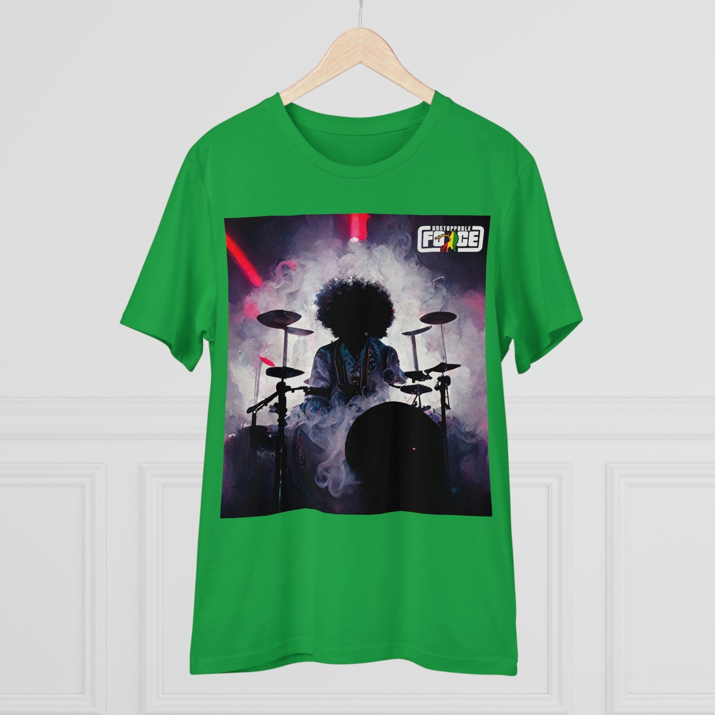Shadow Afro Drummer -UFB Organic Creator T-shirt - Unisex