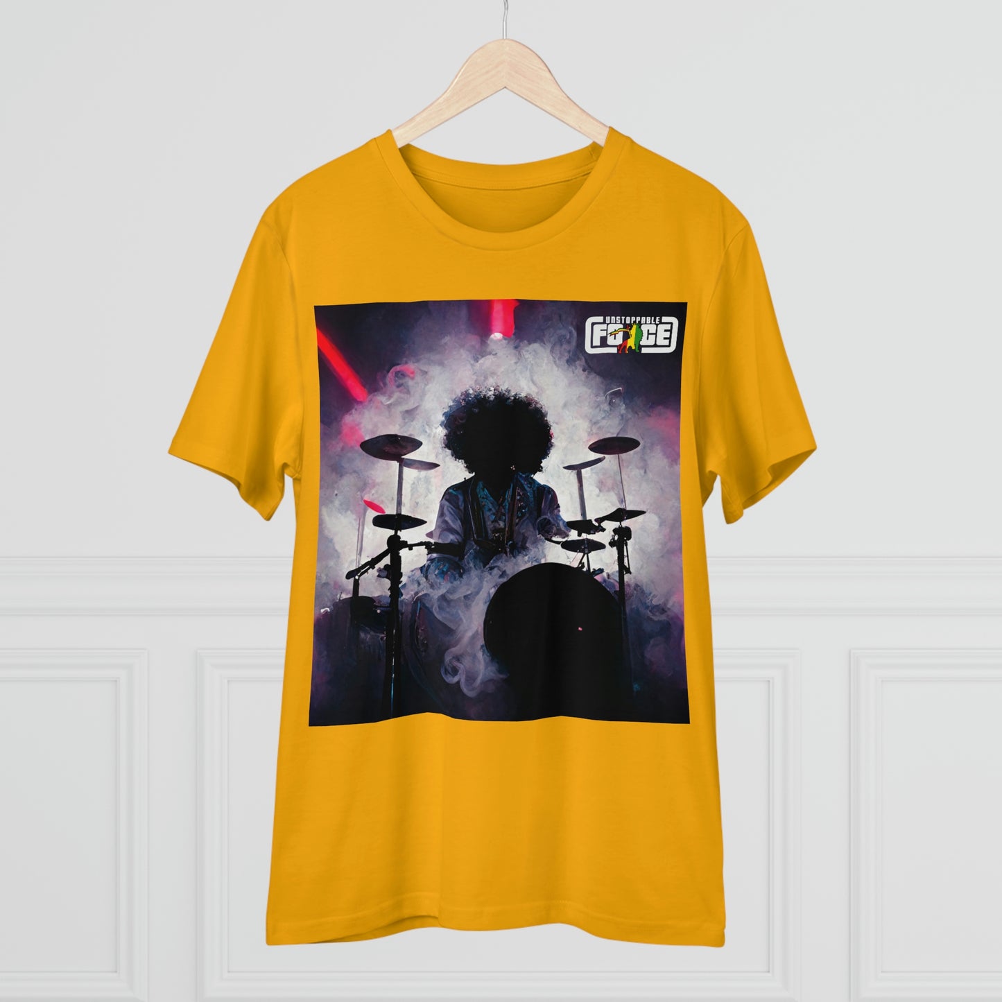 Shadow Afro Drummer -UFB Organic Creator T-shirt - Unisex