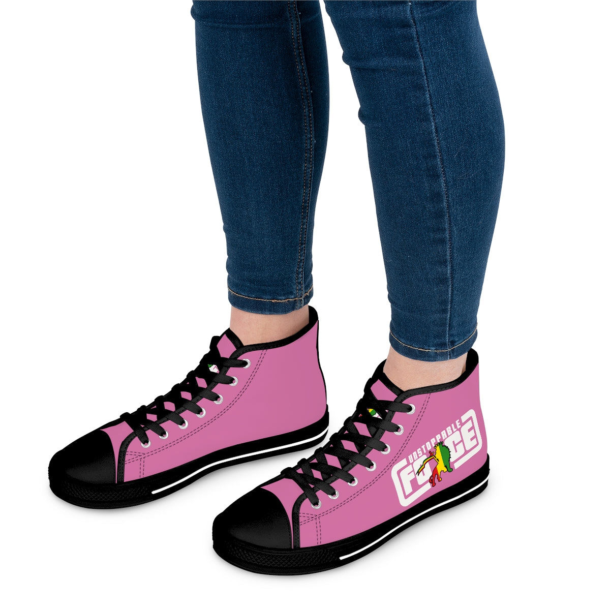 Unstoppable Force SQ banner Women's High Top Sneakers