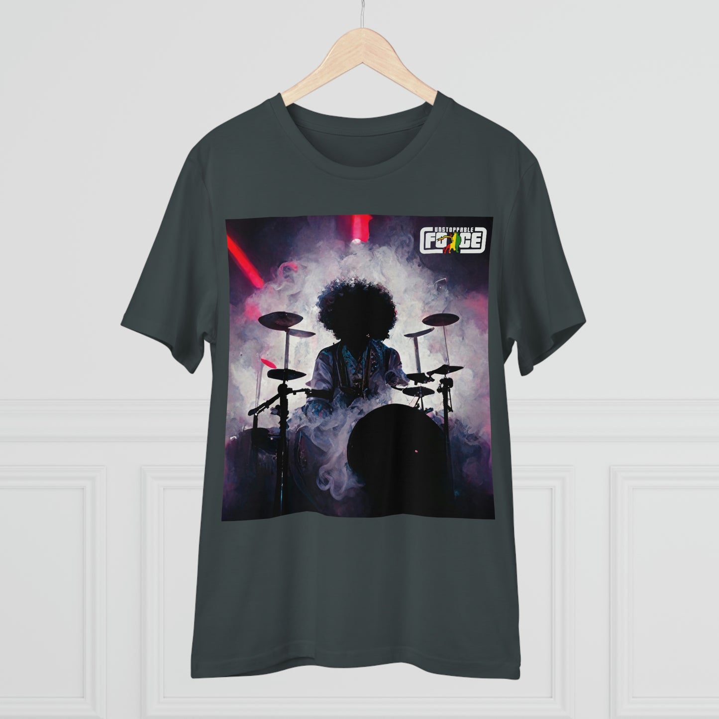 Shadow Afro Drummer -UFB Organic Creator T-shirt - Unisex