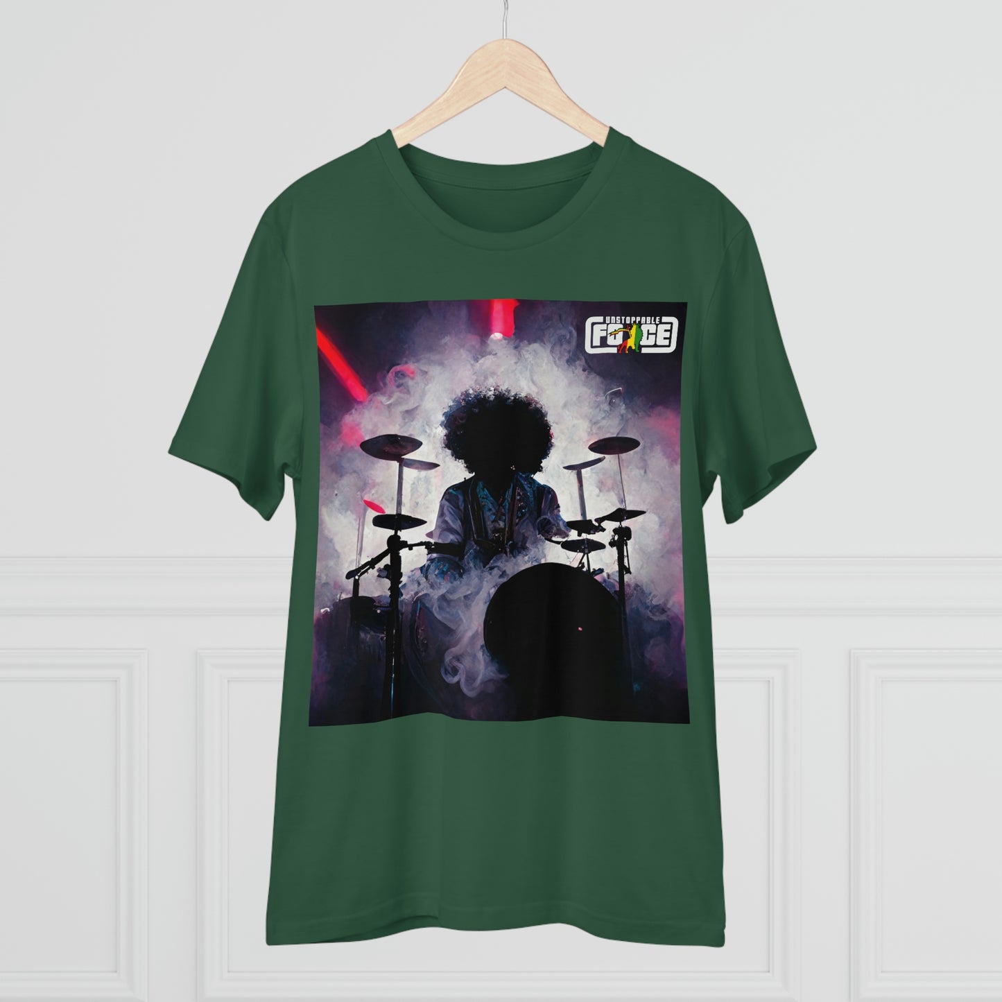 Shadow Afro Drummer -UFB Organic Creator T-shirt - Unisex