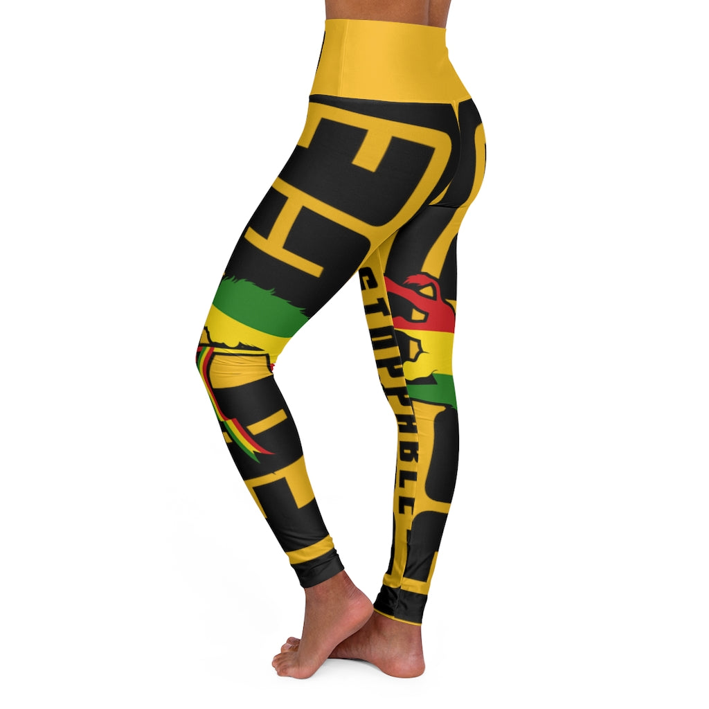 Unstoppable Force Banner High Waisted Yoga Leggings