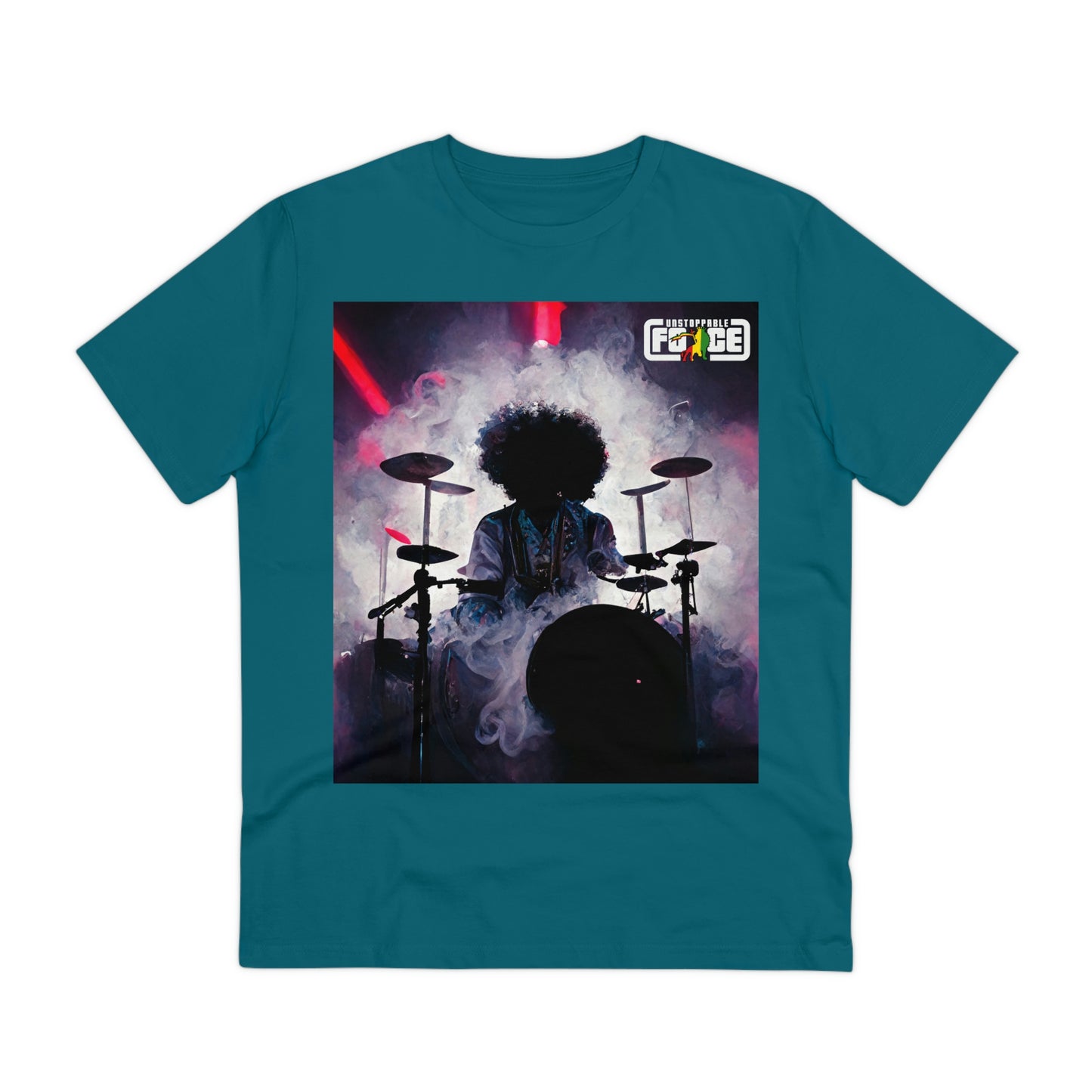 Shadow Afro Drummer -UFB Organic Creator T-shirt - Unisex