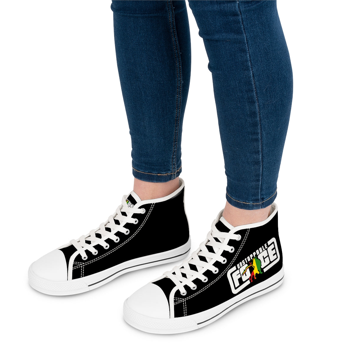 Unstoppable Force SQ banner Women's High Top Sneakers
